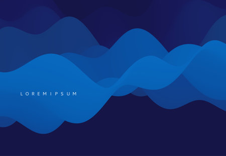 Abstract wavy background with modern gradient colors. Trendy liquid design. Modern pattern. Vector illustration for banners, flyers and presentation.のイラスト素材