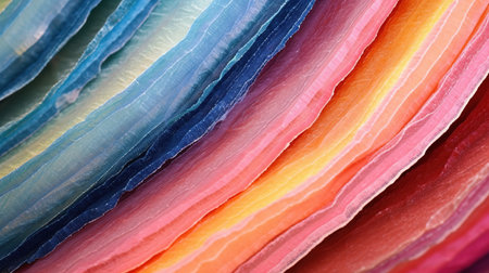 Abstract expressive structure slice mineral stone. Amazing banded crystal cross section as a background. Generative AI. Illustration for banner, poster, cover, brochure or presentation.の素材