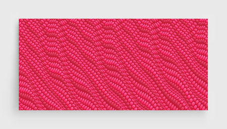 Wavy dotted background with optical illusion. Abstract polka dots pattern. 3d vector illustration.のイラスト素材