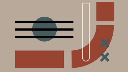 Muted Abstract Graphic with Lines Backgroundのイラスト素材