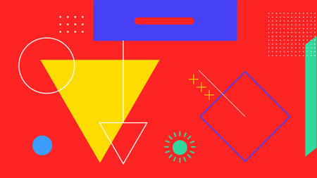Vibrant Triangle Based Visual Layout Backgroundのイラスト素材