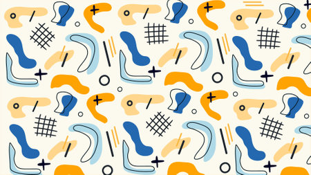 Abstract Blue and Orange Artistic Backgroundのイラスト素材