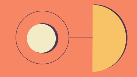 Minimal Abstract Circles and Semicircle Backgroundのイラスト素材