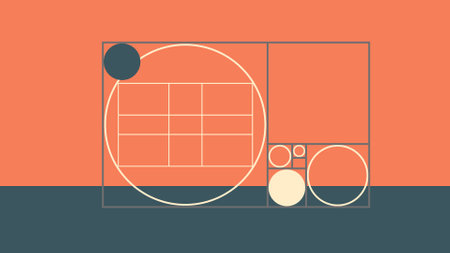 Minimal Abstract Geometric Composition with Circleのイラスト素材