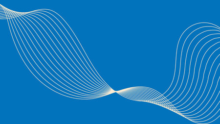 Light Abstract Wave Lines On Blue Backgroundのイラスト素材