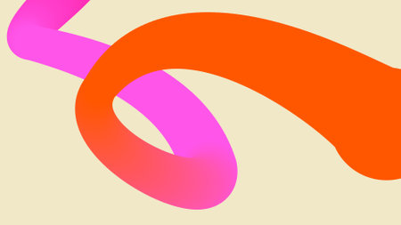 Energetic Curves in Hot Pink and Orange Backgroundのイラスト素材