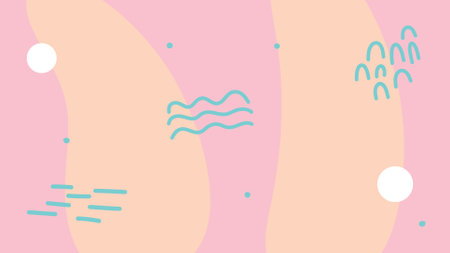Playful Pink and Peach Abstract Backgroundのイラスト素材