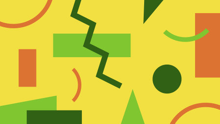 Playful Green-Yellow Geometric Background