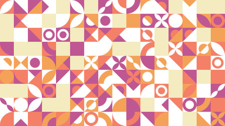 Stylized Retro Tile Art Backgroundのイラスト素材