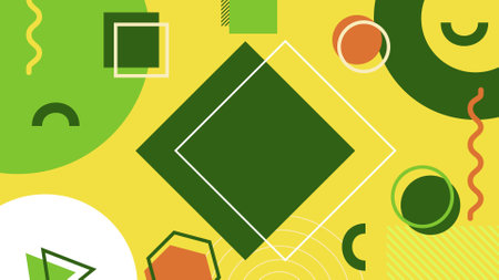Yellow Background with Layered Art Background