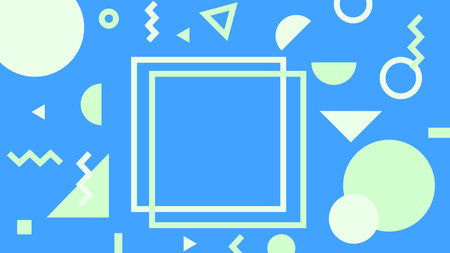 Vivid Blue Geometric Backgroundのイラスト素材