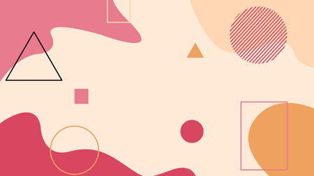 Pastel Organic Shapes and Lines Backgroundのイラスト素材