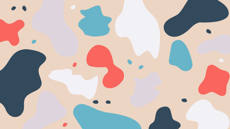 Hand-drawn abstract splash shape backgroundのイラスト素材