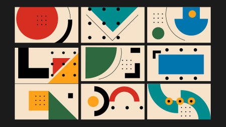 Modern Abstract Geometric Background Set