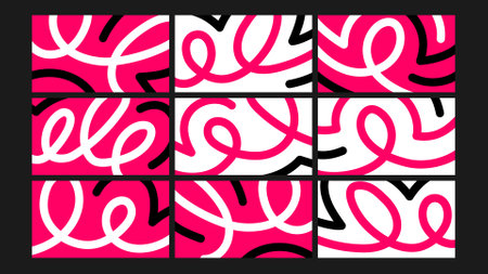 Pop Art Inspired Spiral Comic Background Set
