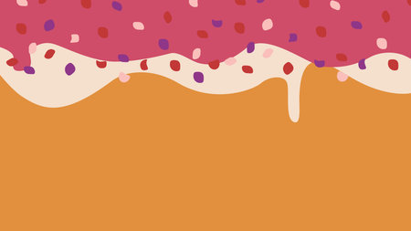 Candy sprinkle glaze backgroundのイラスト素材