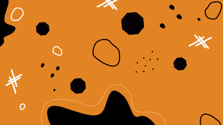 Orange dynamic squiggle backgroundのイラスト素材