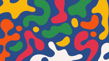 Playful abstract blob backgroundのイラスト素材