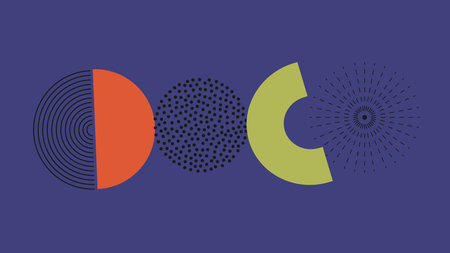 Dark modern circle background
