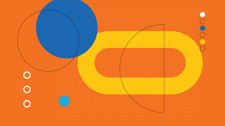 Bright Orange Abstract Layout Backgroundのイラスト素材