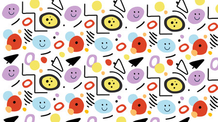 Abstract Smiley Face Art Background