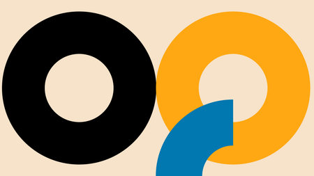 Minimal Abstract art With Bold Circular Background