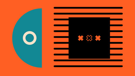 Bold Abstract Design with Lines and Geometric
