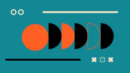 Minimal Abstract Semi-Circles and Bold Background