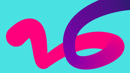 Vivid Curved Line on Aqua Backgroundの写真素材