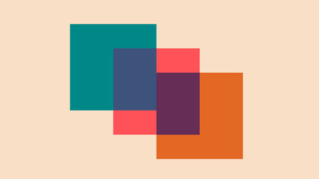 Abstract Overlapping Colorful Squares Background