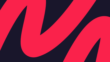 Red Wave Curve Elements on Black Backgroundの写真素材