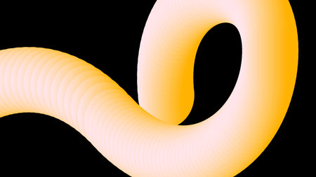 Soft Gradient Loop in Yellow Hue Backgroundの写真素材