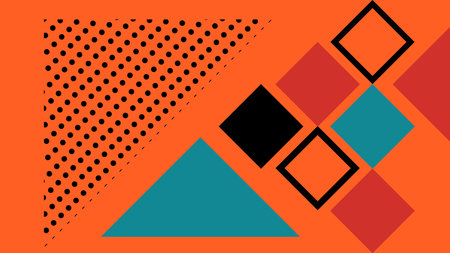 Bold Geometric Abstract Triangles Halftones