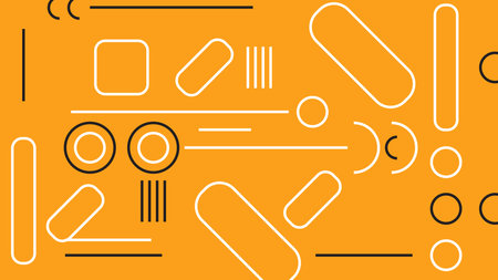 Geometric Abstract Design with Capsules Circles