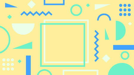 Playful Shapes on Pale Yellow Background