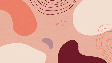 Serene composition of wavy abstract lines in hues. Great for organic, aquatic or nature-themed...