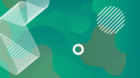 Dual green fluid lines backgroundの写真素材