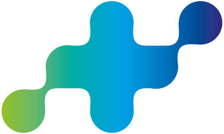 Stain made of printing dot raster in blues and greensのイラスト素材