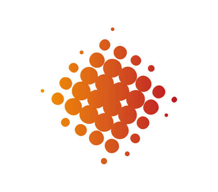 Reddish printing raster in an squareのイラスト素材