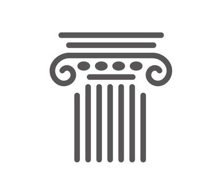 Head of an ancient column. Linear drawing.のイラスト素材