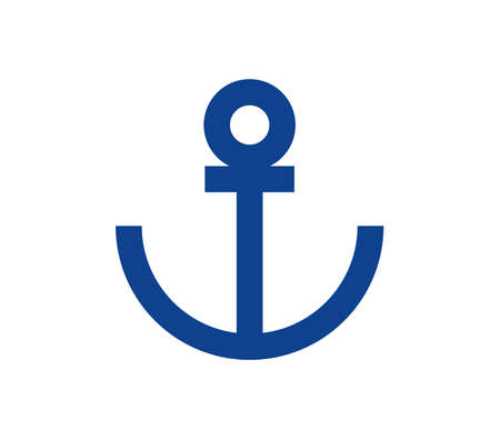 Symbol of an anchor in blues