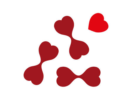 Dogs food. Heart-shaped bones and a heart apart.のイラスト素材