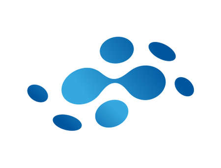 connected and separate dots on a spherical transparent shapeのイラスト素材