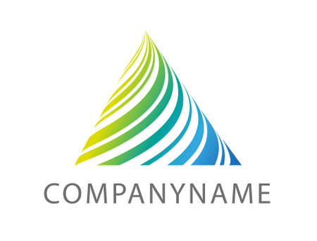 Triangle made of colorful barcodeのイラスト素材