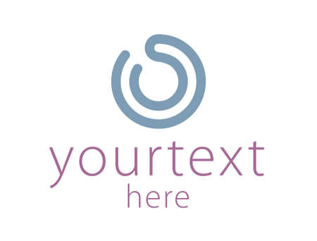 Abstract logo made of open rings made with one lineのイラスト素材