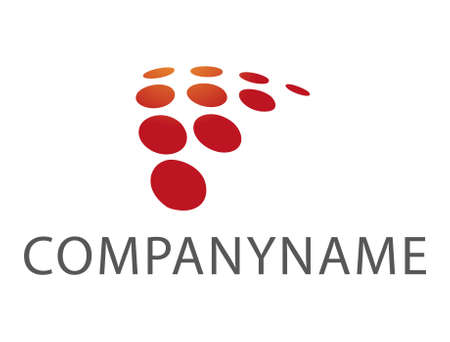 Logo in the shape of a white convex triangleのイラスト素材