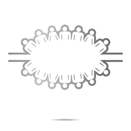 People sitting around the table. Board meetingのイラスト素材