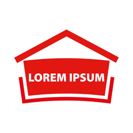 Logo with a house. Roof and foundation insulationのイラスト素材