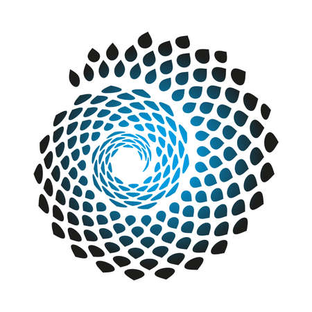 Air pollution rain spiral from black to blueのイラスト素材