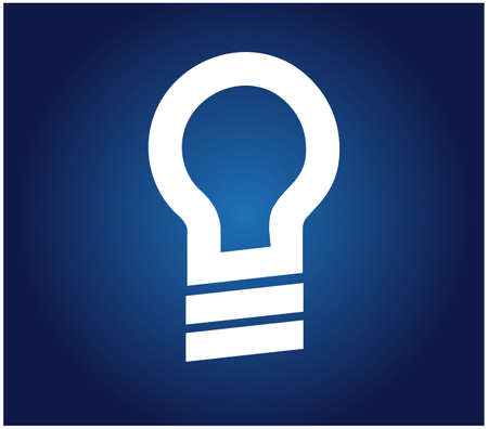 An old fashioned lightbulb on navy blue backgroundのイラスト素材
